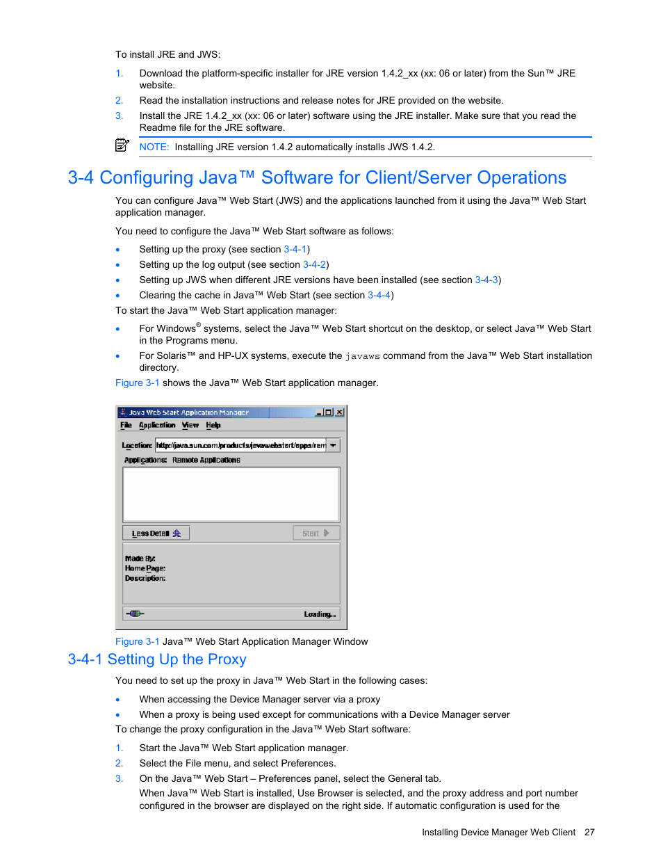 4-1 setting up the proxy, Setting up the proxy | HP XP Command View Advanced Edition Software User Manual | Page 27 / 201