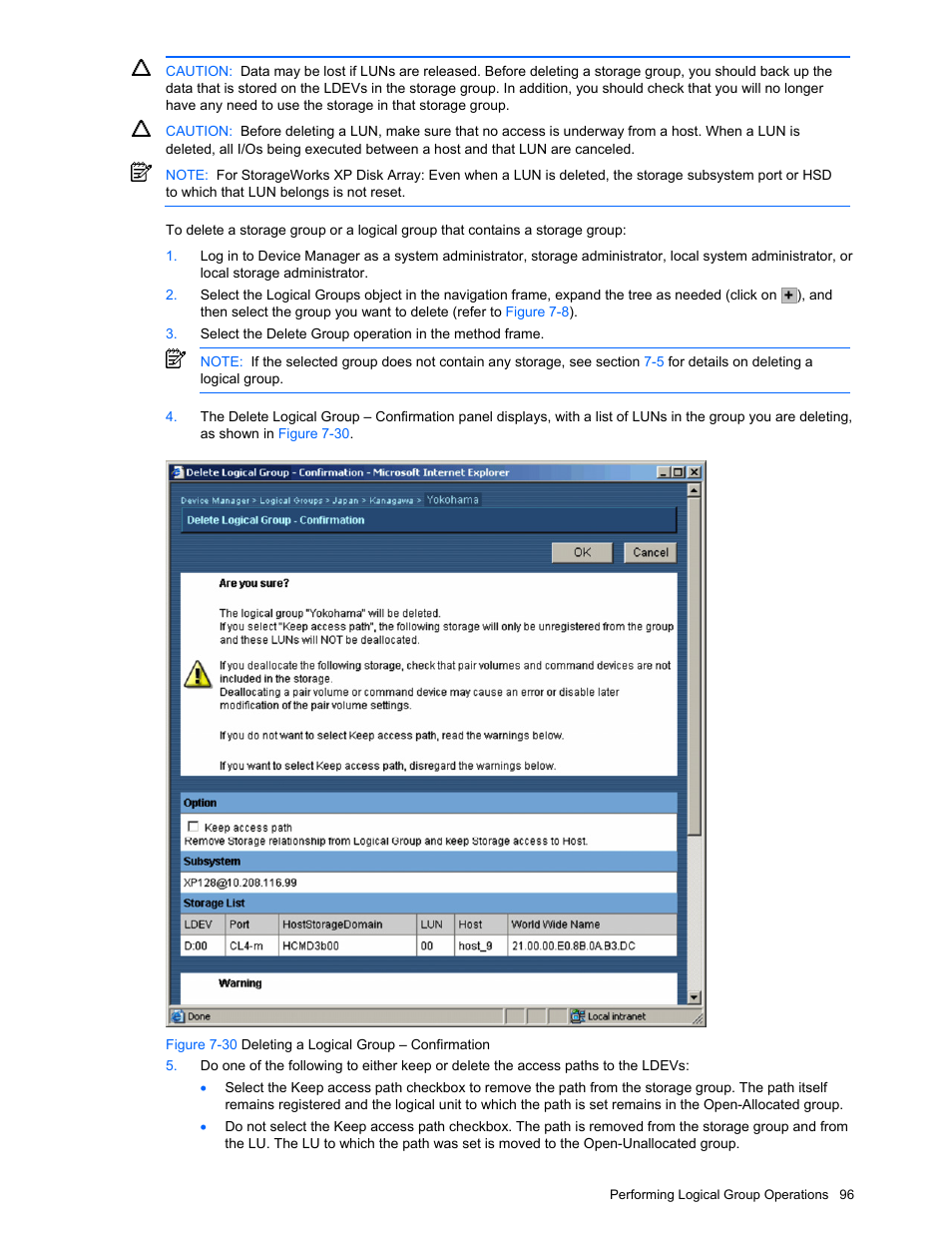 HP XP Command View Advanced Edition Software User Manual | Page 96 / 201