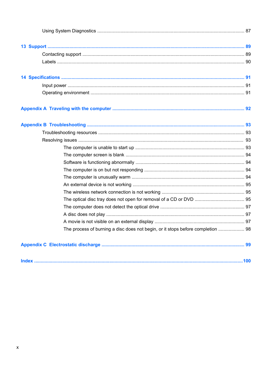 HP ProBook 450 G0 Notebook PC User Manual | Page 10 / 113