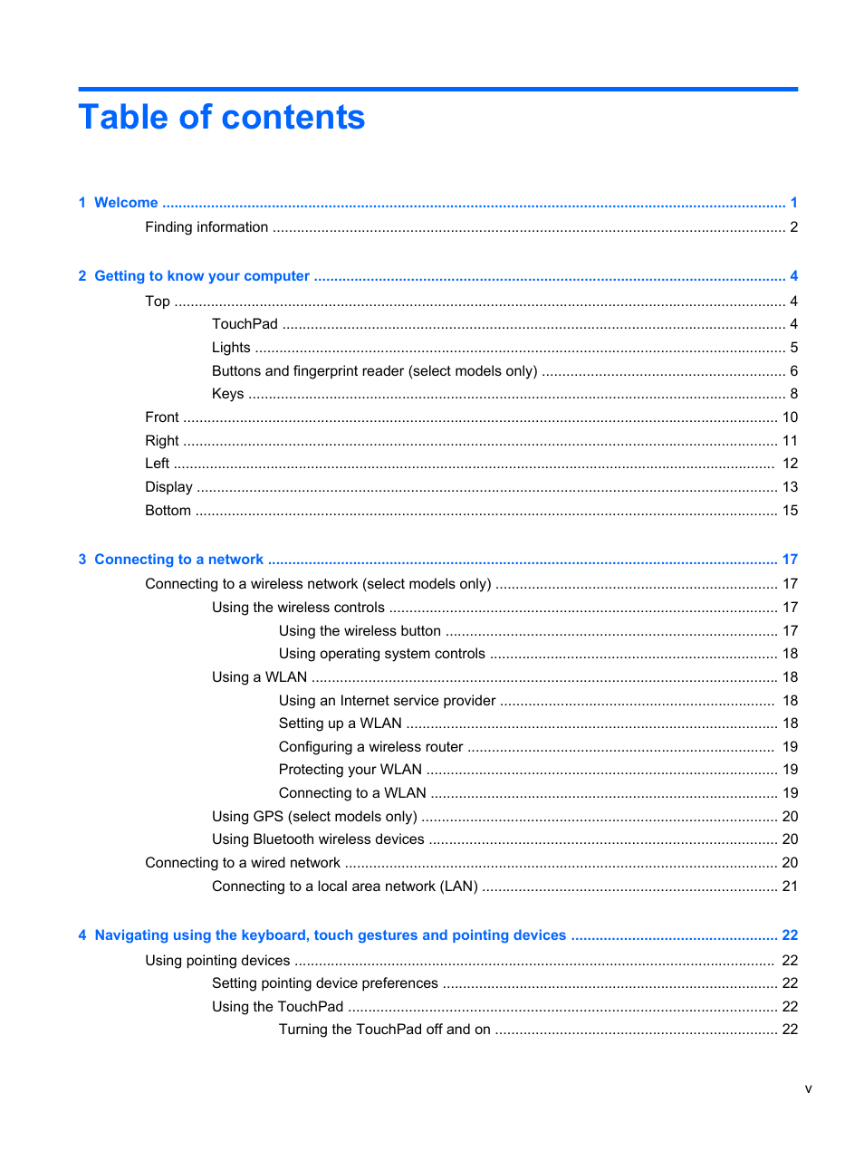 HP ProBook 450 G0 Notebook PC User Manual | Page 5 / 113