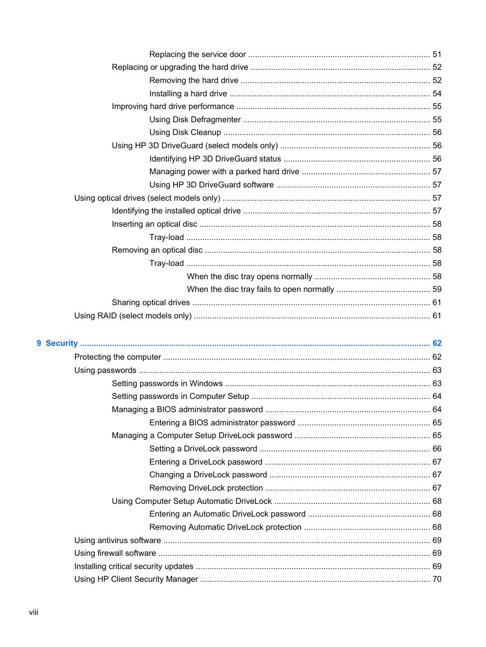 HP ProBook 450 G0 Notebook PC User Manual | Page 8 / 113