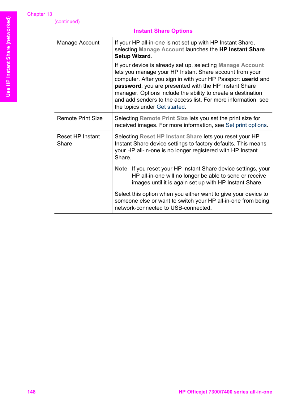 HP Officejet 7410 All-in-One Printer User Manual | Page 151 / 242