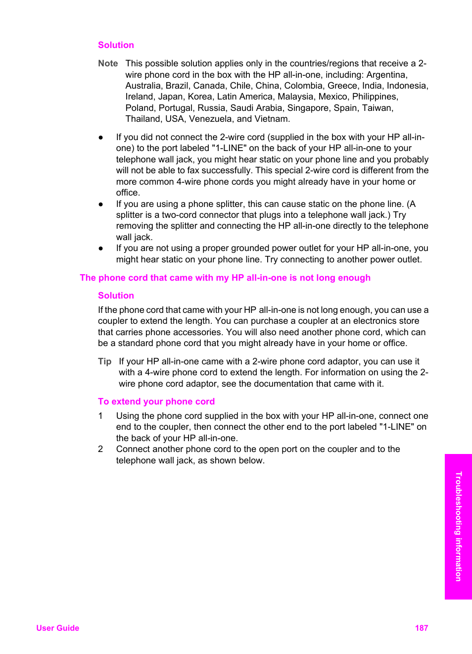 Too short, see, Enough | HP Officejet 7410 All-in-One Printer User Manual | Page 190 / 242