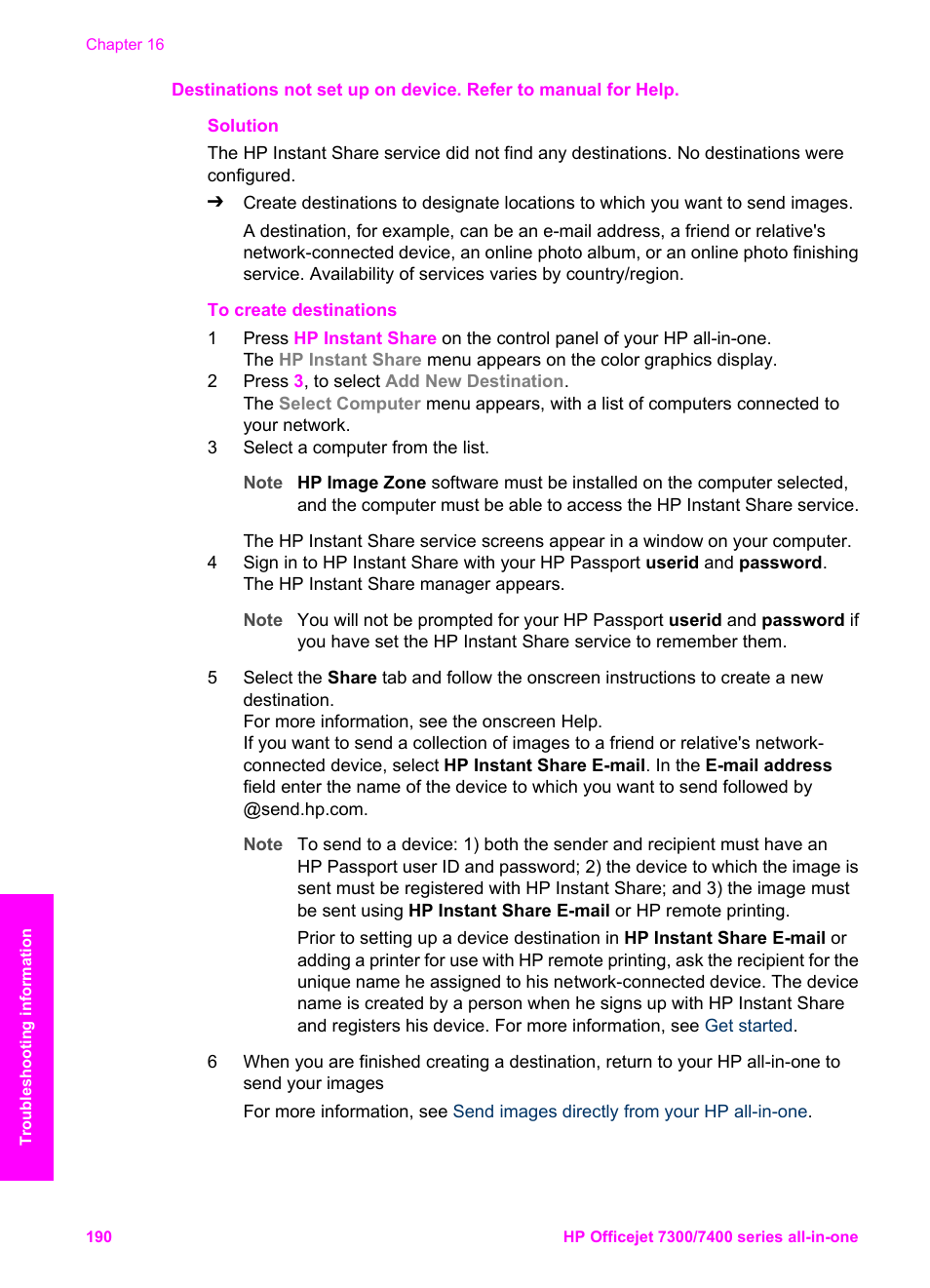 HP Officejet 7410 All-in-One Printer User Manual | Page 193 / 242