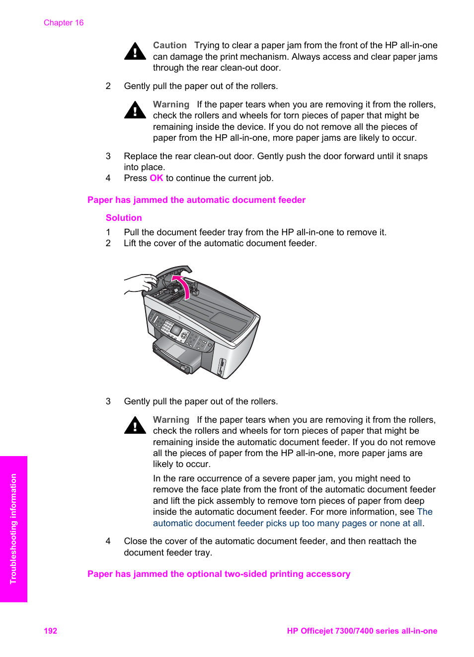 HP Officejet 7410 All-in-One Printer User Manual | Page 195 / 242