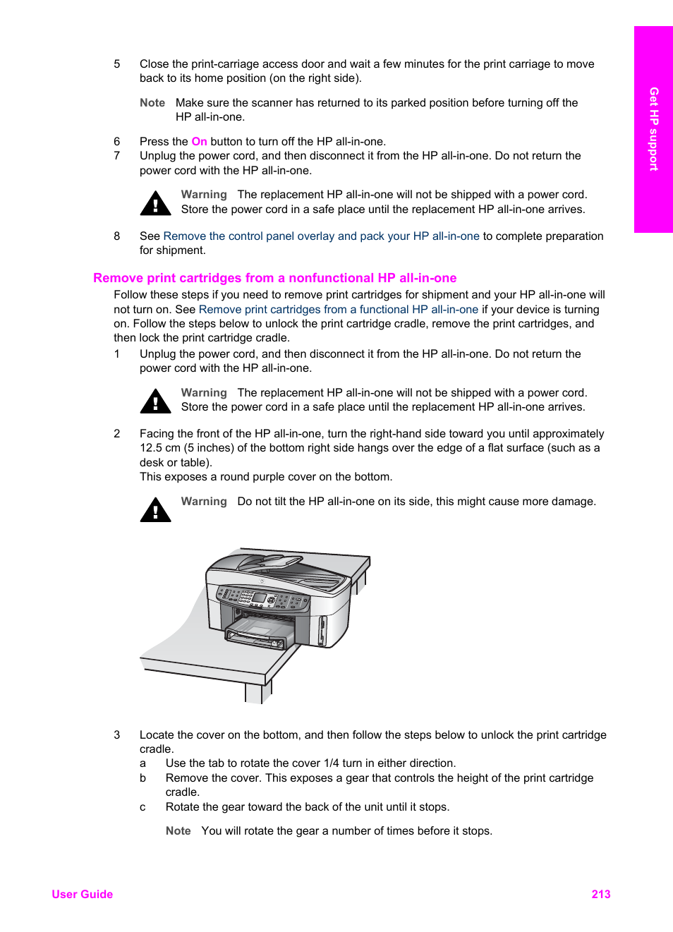 If your device will | HP Officejet 7410 All-in-One Printer User Manual | Page 216 / 242