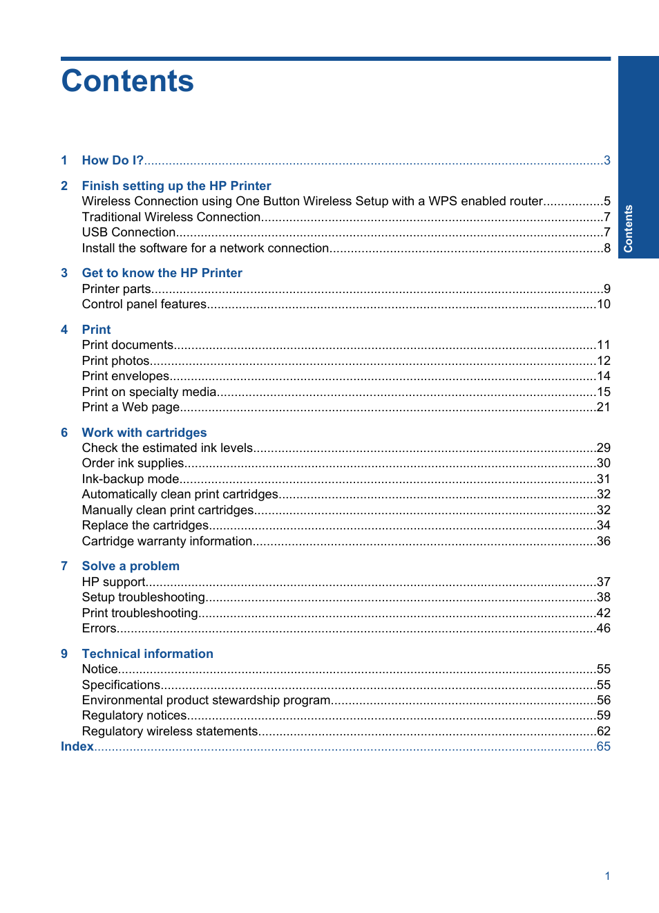 HP Deskjet D5560 Printer User Manual | Page 3 / 68