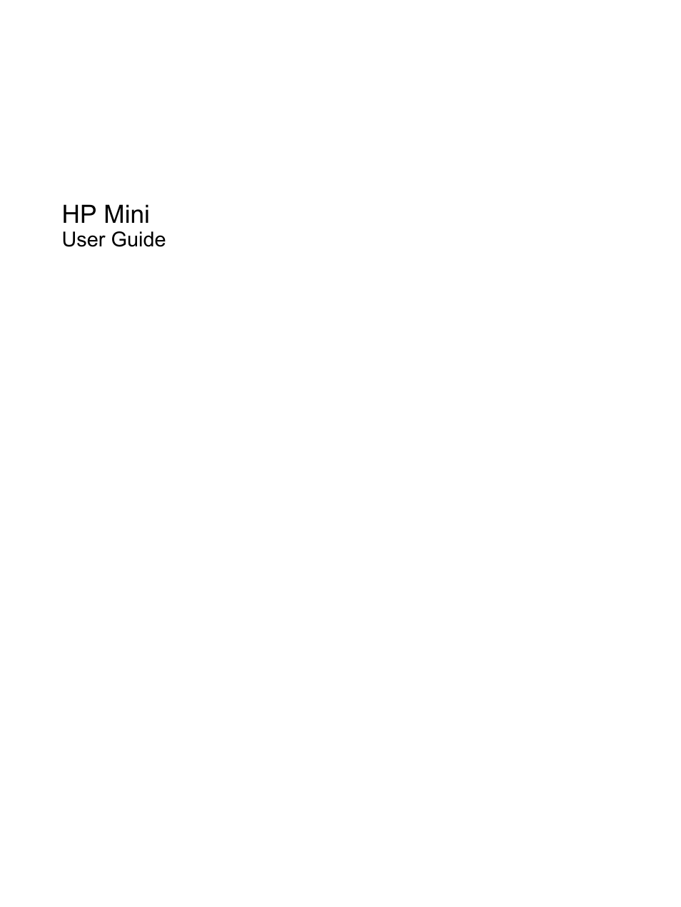 HP Mini 5101 User Manual | 115 pages