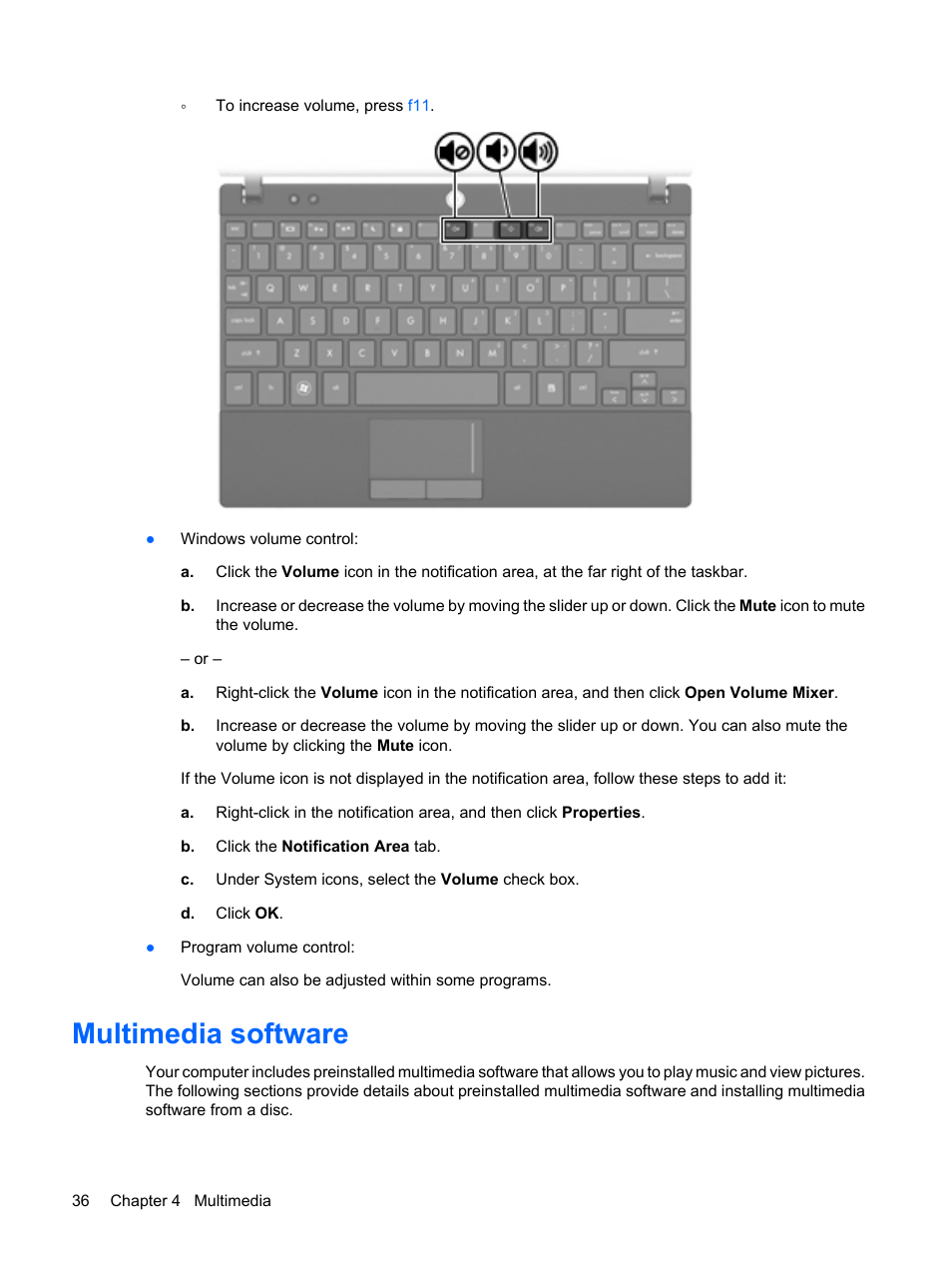 Multimedia software | HP Mini 5101 User Manual | Page 46 / 115