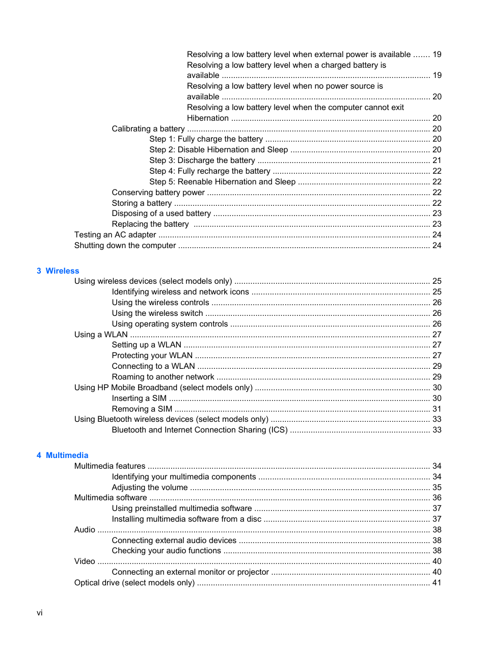 HP Mini 5101 User Manual | Page 6 / 115