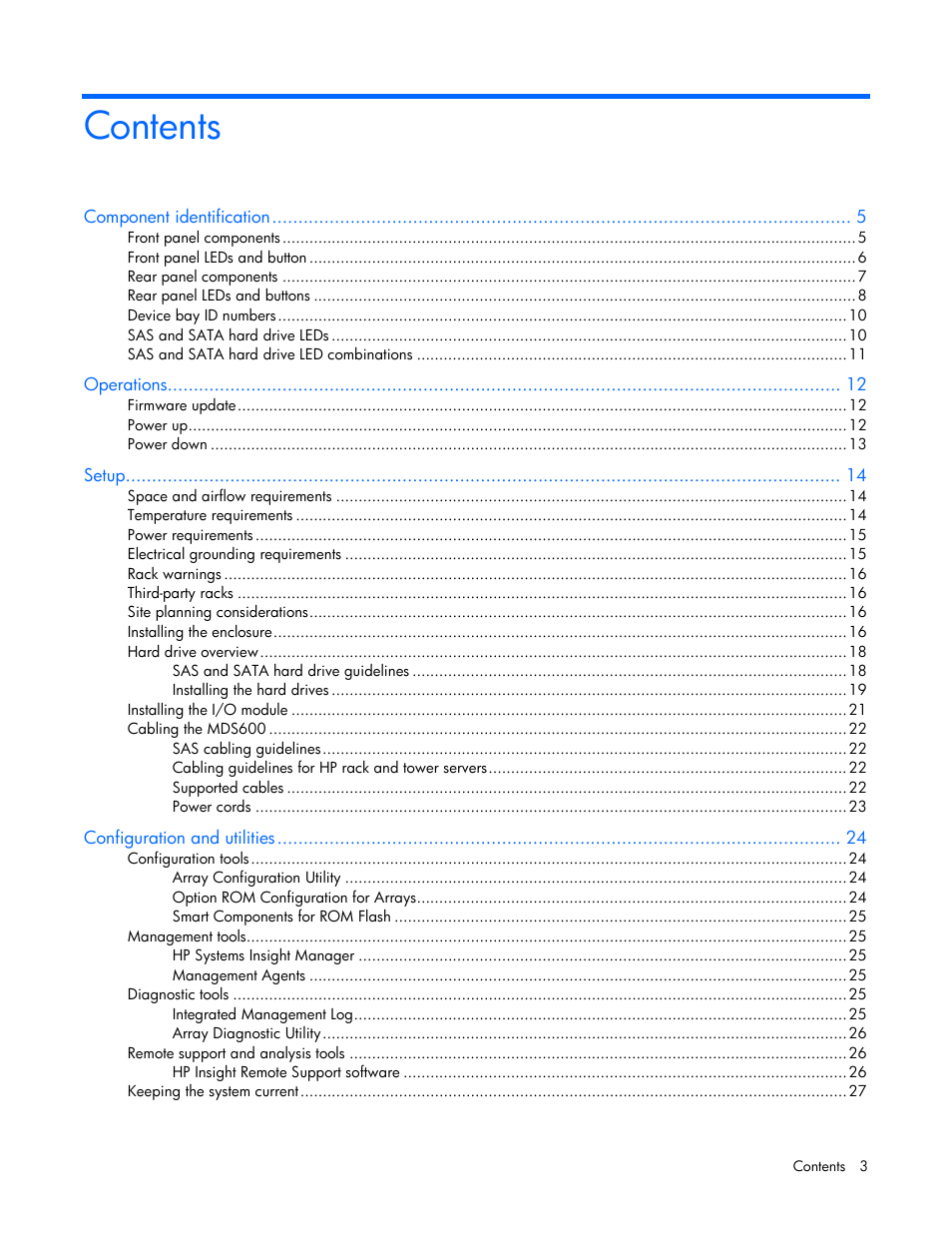 HP 600 Modular Disk System User Manual | Page 3 / 52