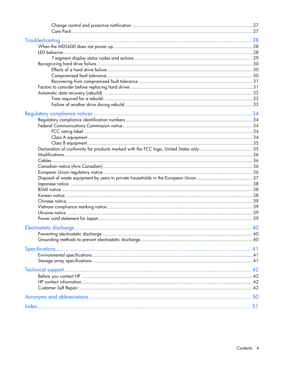 HP 600 Modular Disk System User Manual | Page 4 / 52