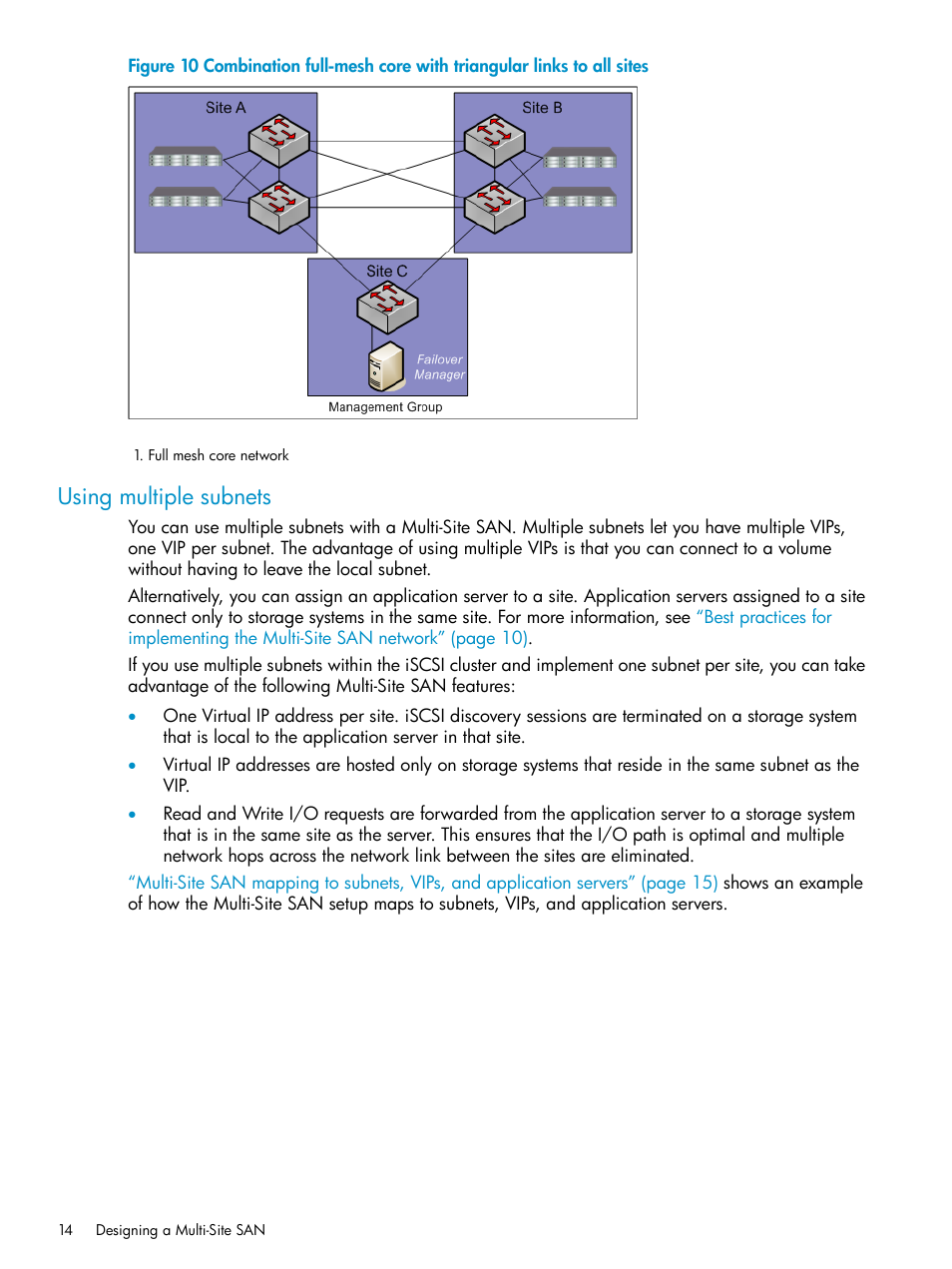 Using multiple subnets | HP StoreVirtual 4000 Storage User Manual | Page 14 / 40