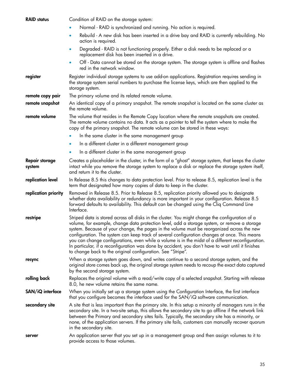 HP StoreVirtual 4000 Storage User Manual | Page 35 / 40