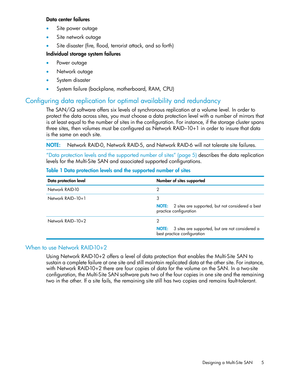 When to use network raid-10+2 | HP StoreVirtual 4000 Storage User Manual | Page 5 / 40