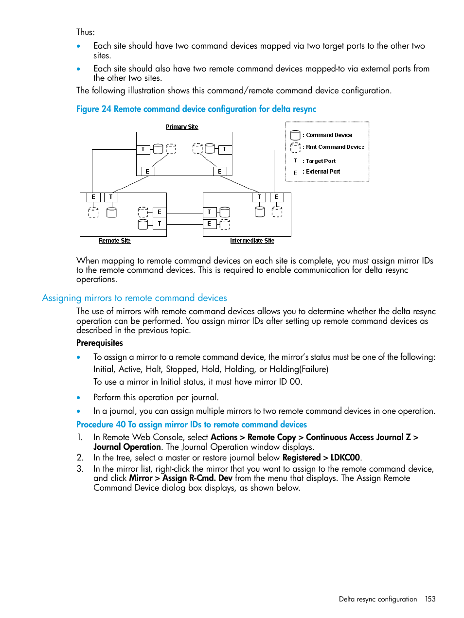 Assigning mirrors to remote command devices | HP XP P9500 Storage User Manual | Page 153 / 201