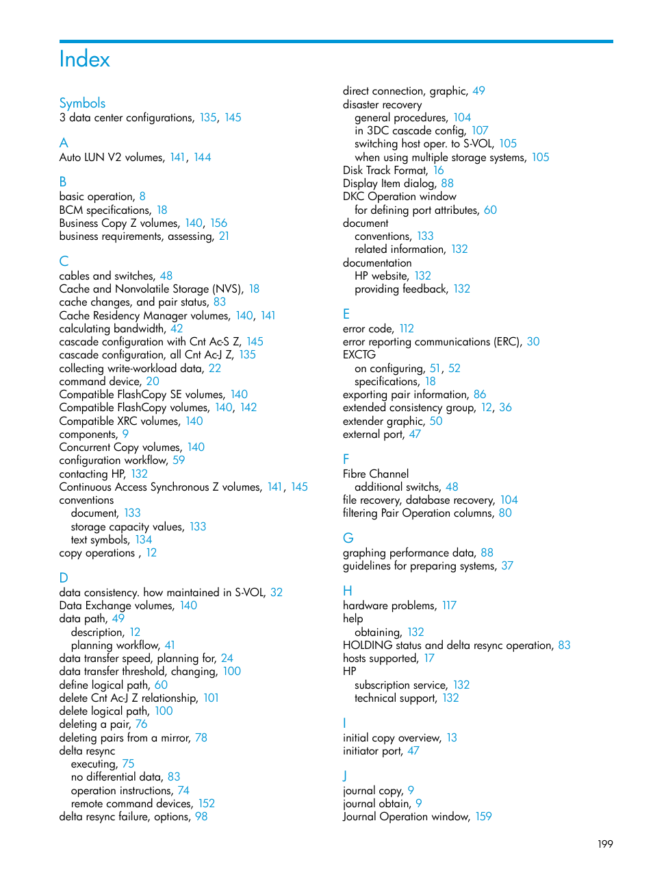 Index | HP XP P9500 Storage User Manual | Page 199 / 201