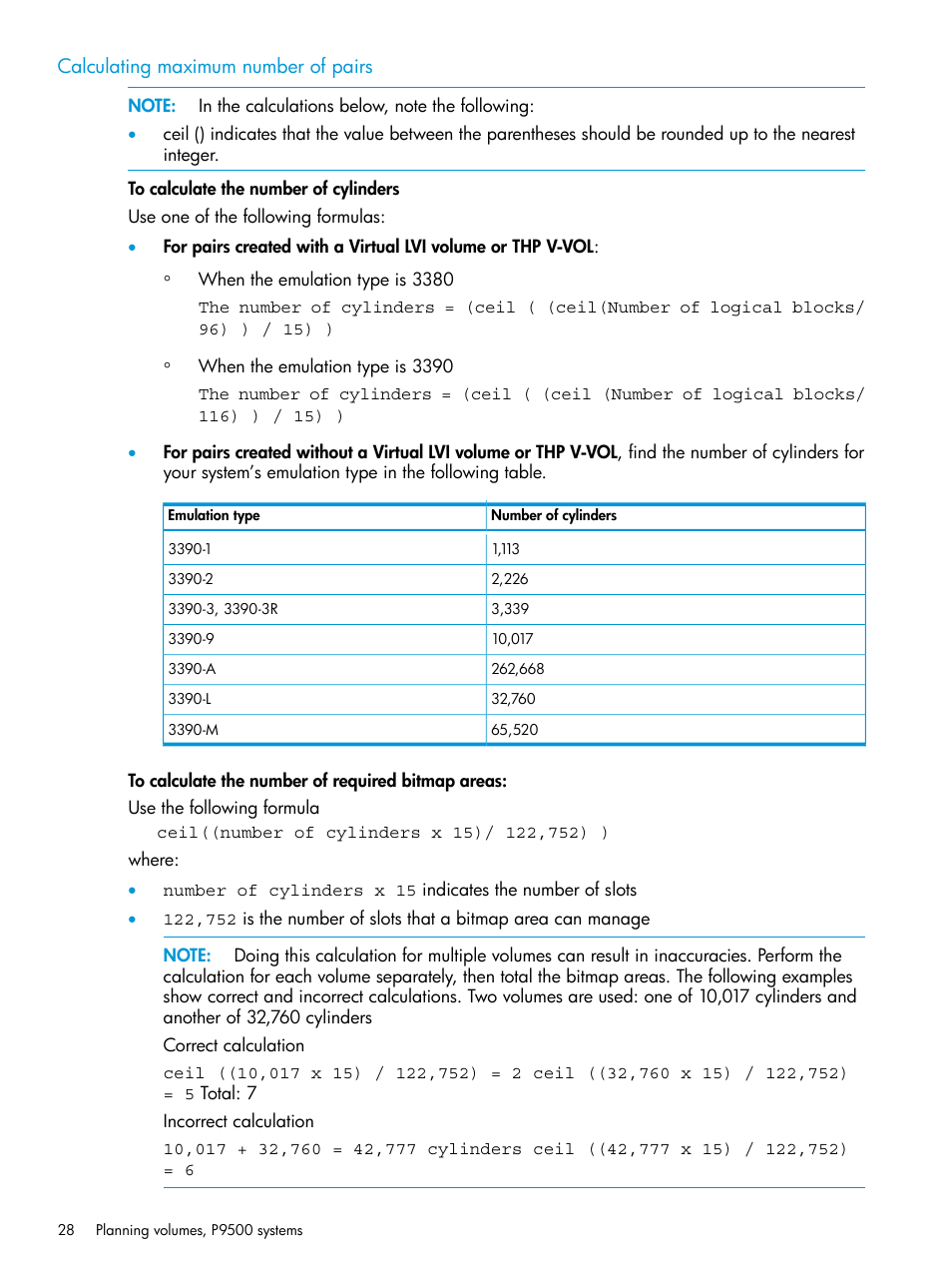 Calculating maximum number of pairs | HP XP P9500 Storage User Manual | Page 28 / 201