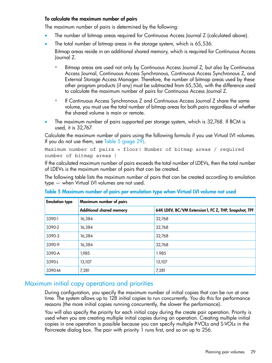 Maximum initial copy operations and priorities | HP XP P9500 Storage User Manual | Page 29 / 201