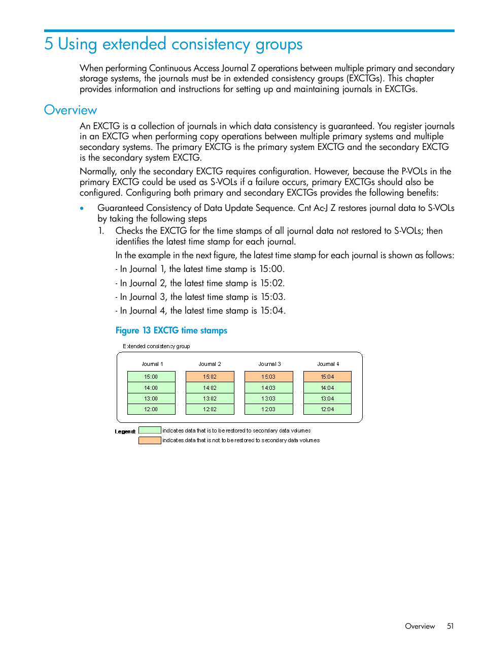 5 using extended consistency groups, Overview | HP XP P9500 Storage User Manual | Page 51 / 201