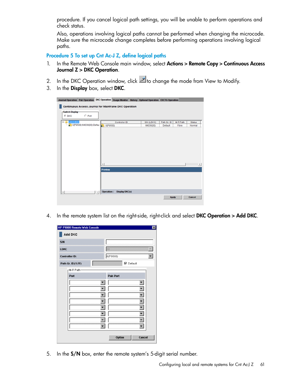 HP XP P9500 Storage User Manual | Page 61 / 201