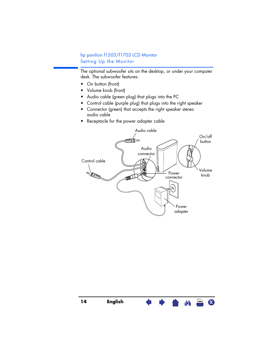 HP Pavilion f1503 15 inch Flat Panel Monitor User Manual | Page 14 / 56