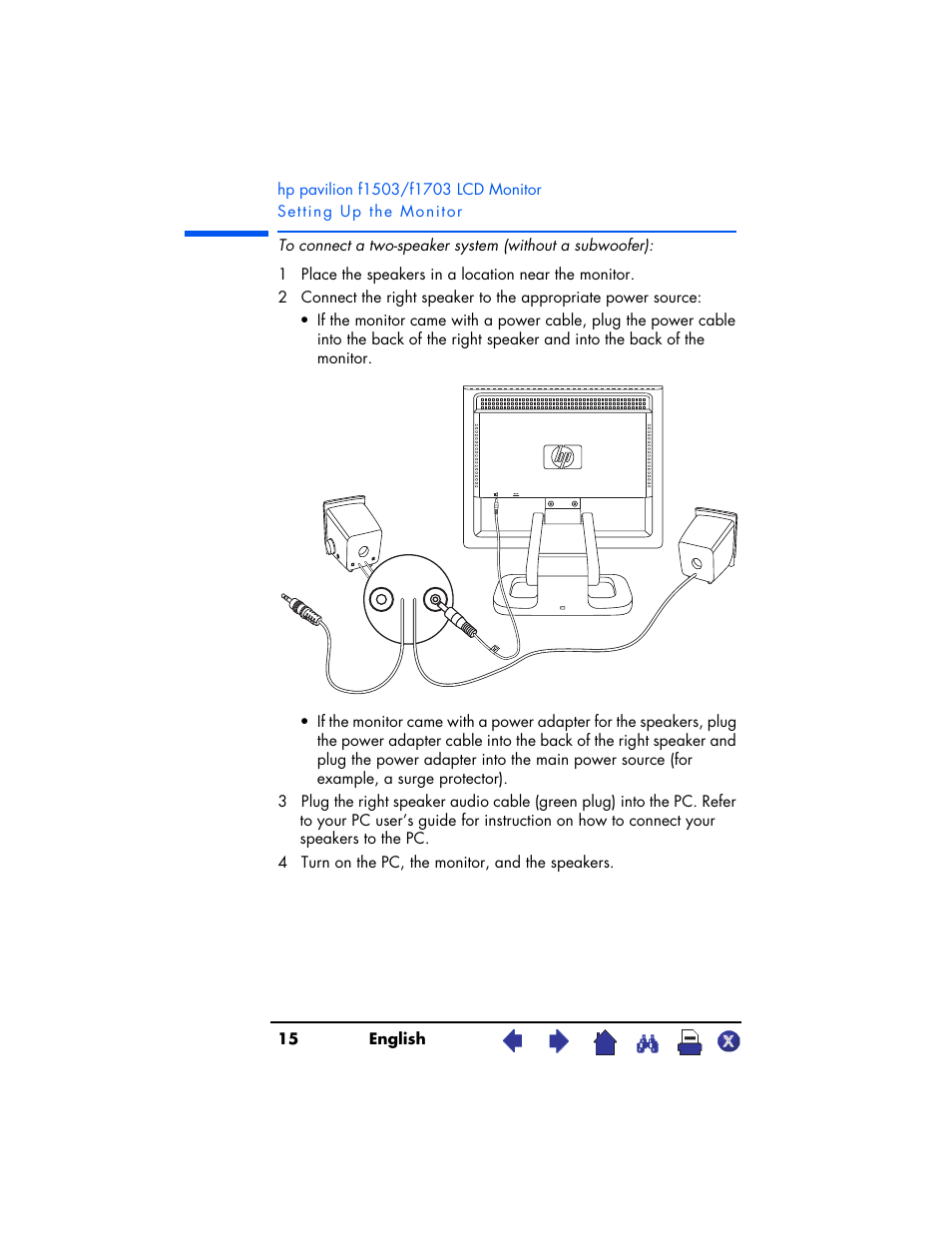 HP Pavilion f1503 15 inch Flat Panel Monitor User Manual | Page 15 / 56