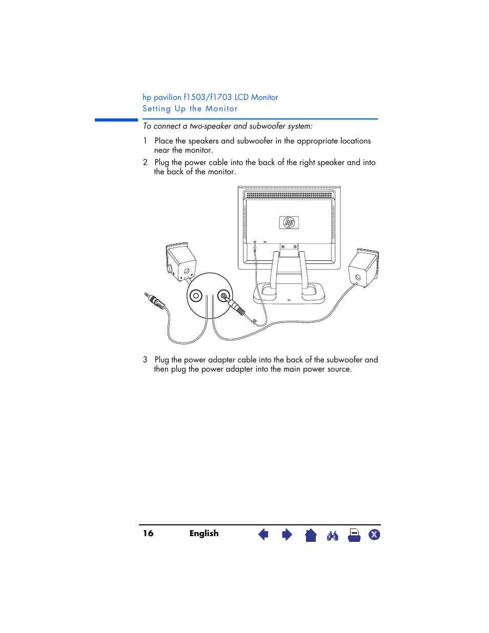 HP Pavilion f1503 15 inch Flat Panel Monitor User Manual | Page 16 / 56