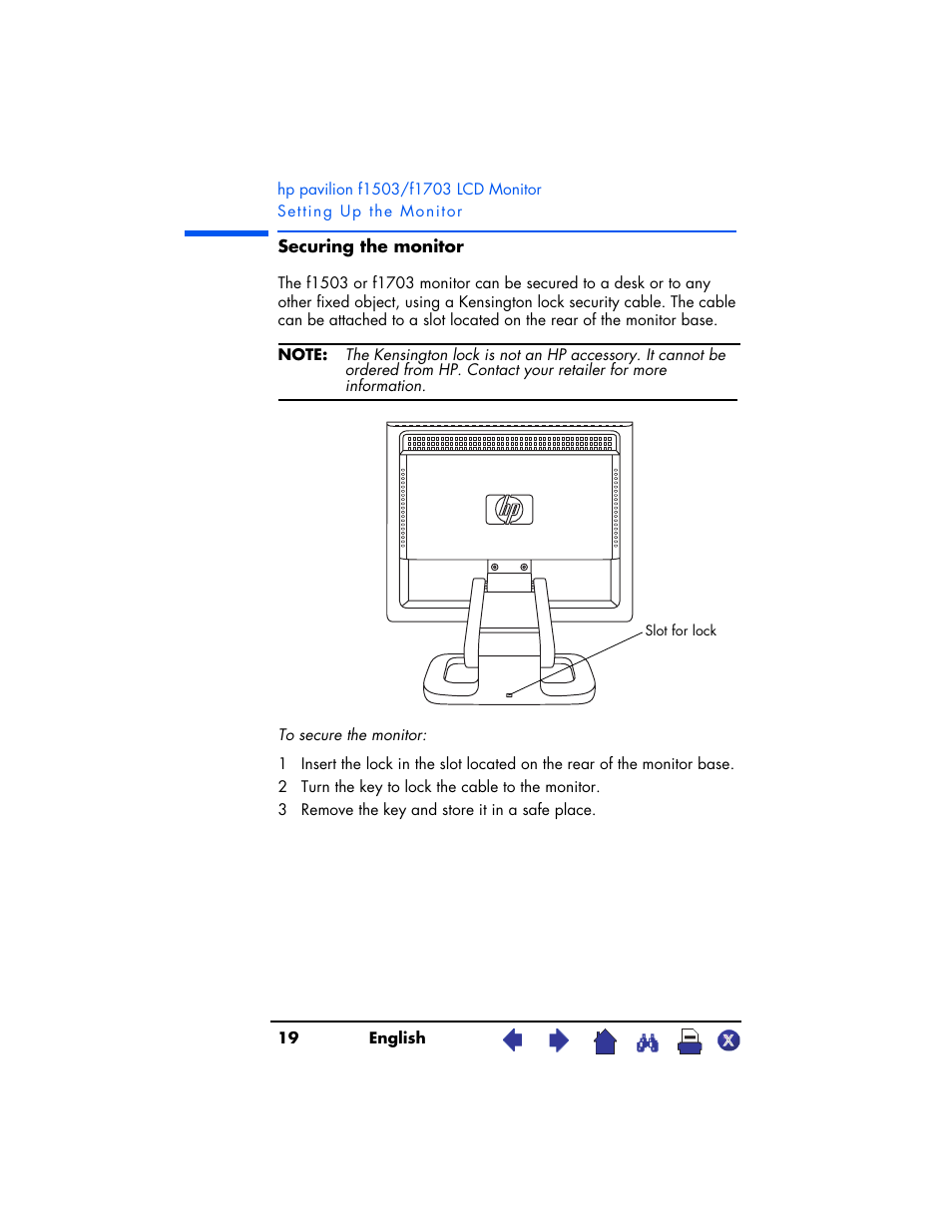 HP Pavilion f1503 15 inch Flat Panel Monitor User Manual | Page 19 / 56