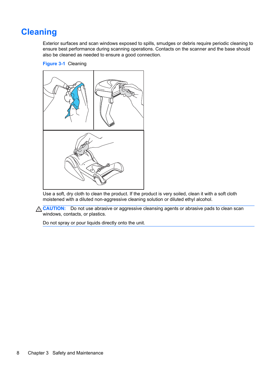 Cleaning | HP RP7 Retail System Model 7100 User Manual | Page 14 / 41