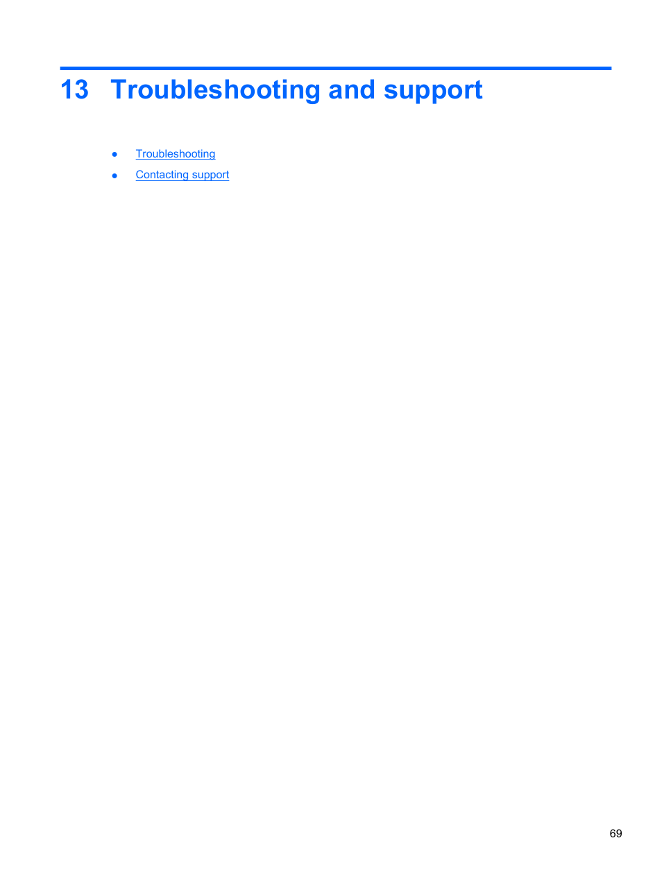 Troubleshooting and support, 13 troubleshooting and support | HP 245 G1 Notebook PC User Manual | Page 79 / 89