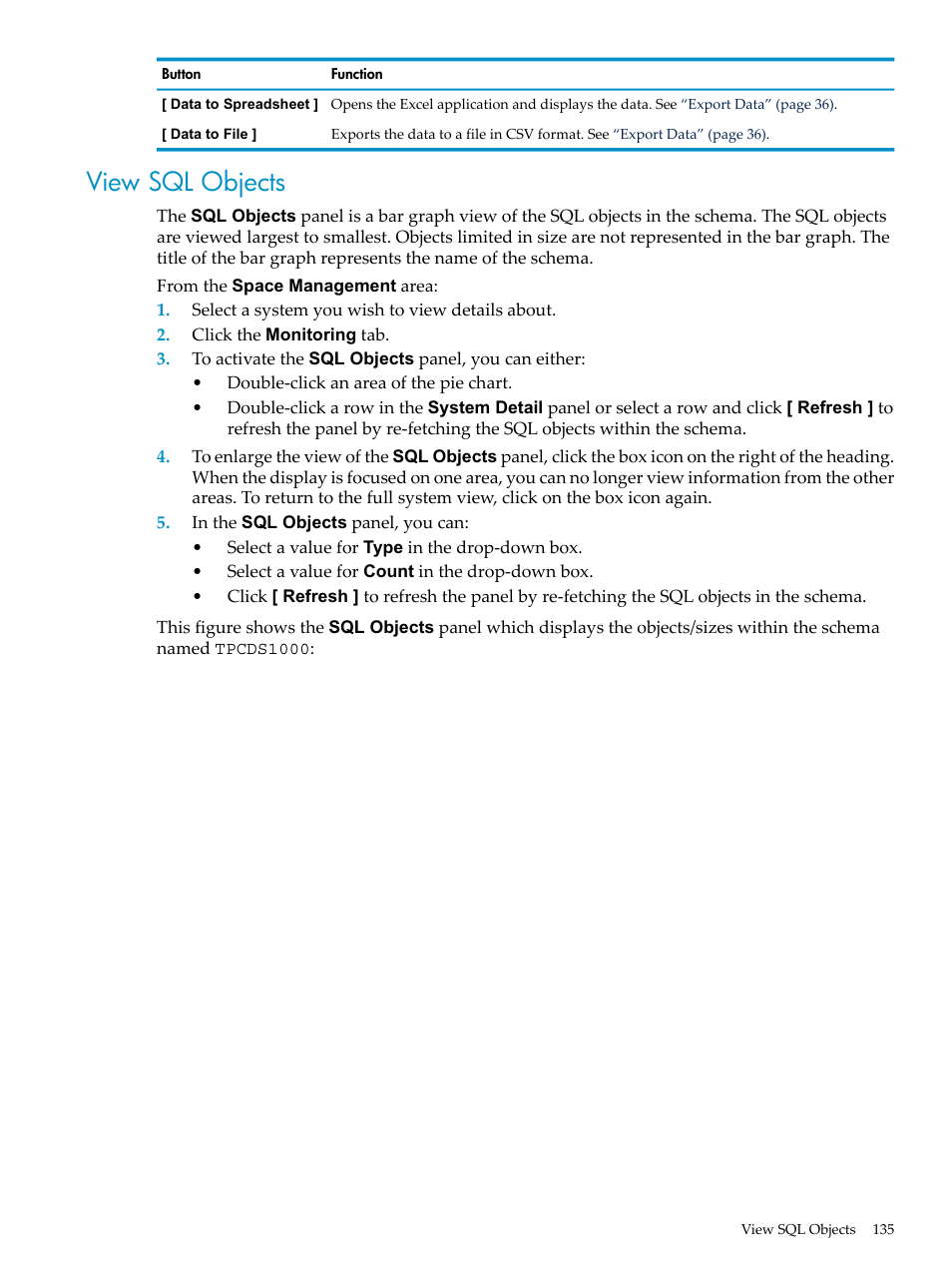 View sql objects | HP Neoview Release 2.4 Software User Manual | Page 135 / 160