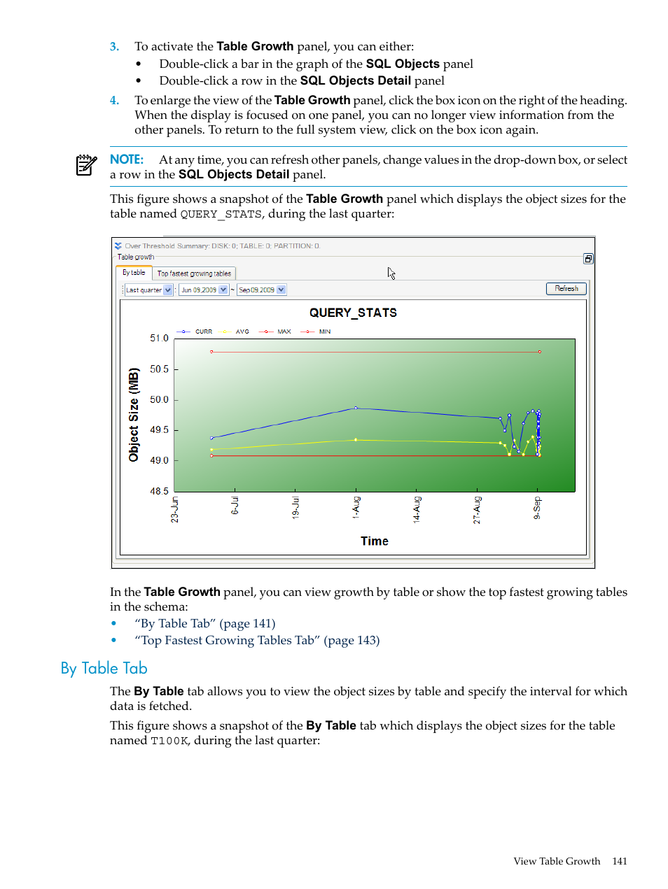 By table tab | HP Neoview Release 2.4 Software User Manual | Page 141 / 160