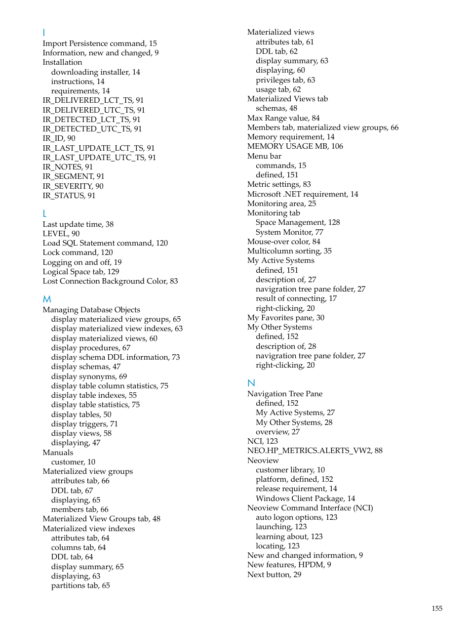 HP Neoview Release 2.4 Software User Manual | Page 155 / 160