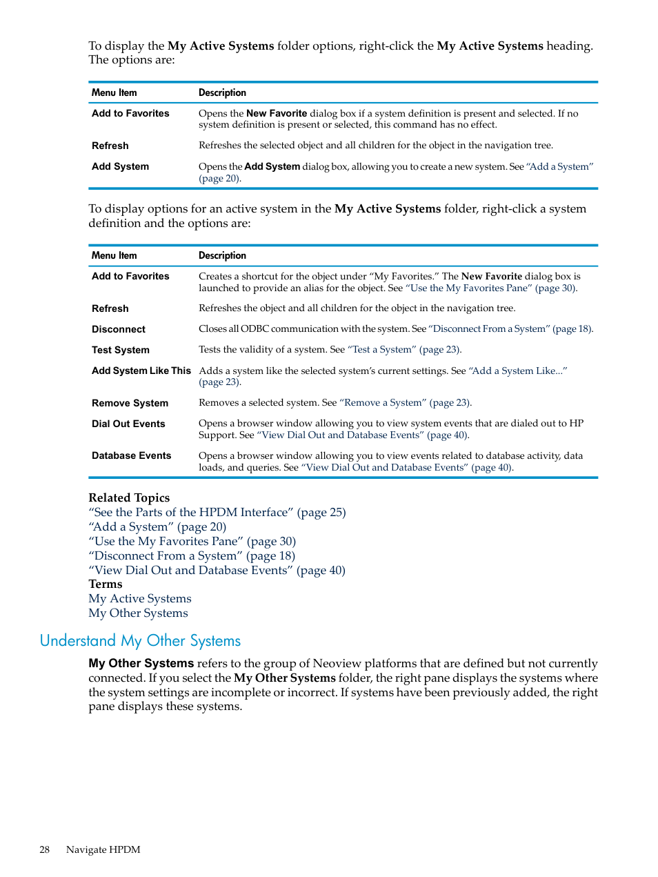 Understand my other systems | HP Neoview Release 2.4 Software User Manual | Page 28 / 160