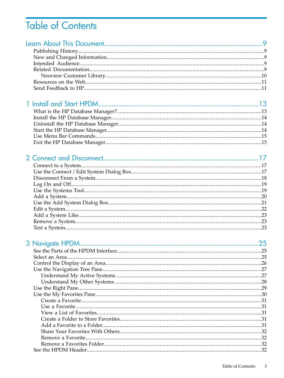 HP Neoview Release 2.4 Software User Manual | Page 3 / 160