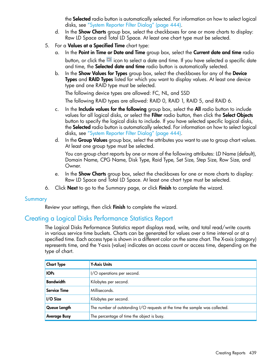 Summary | HP 3PAR Operating System Software User Manual | Page 439 / 526