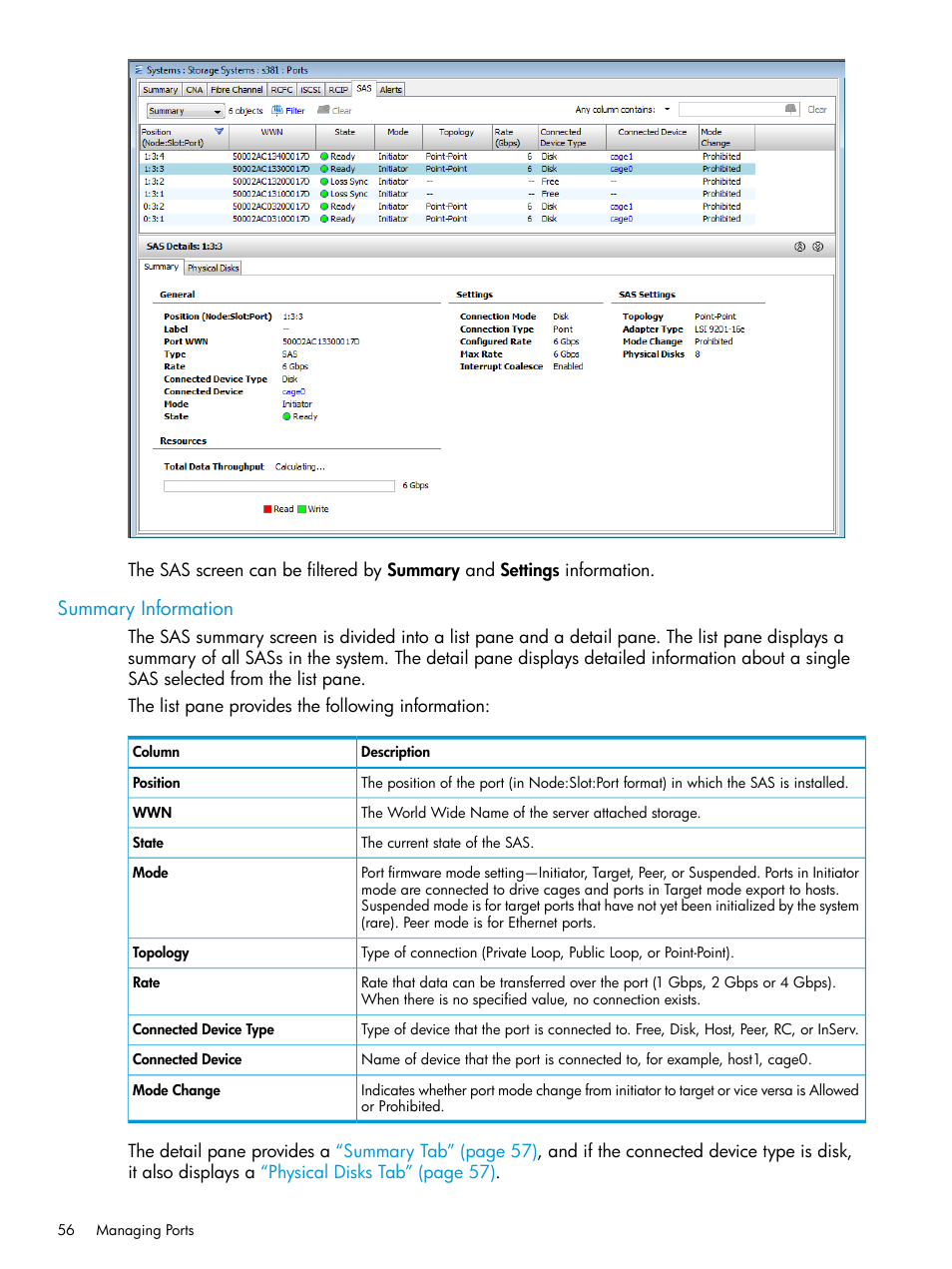 Summary information | HP 3PAR Operating System Software User Manual | Page 56 / 526