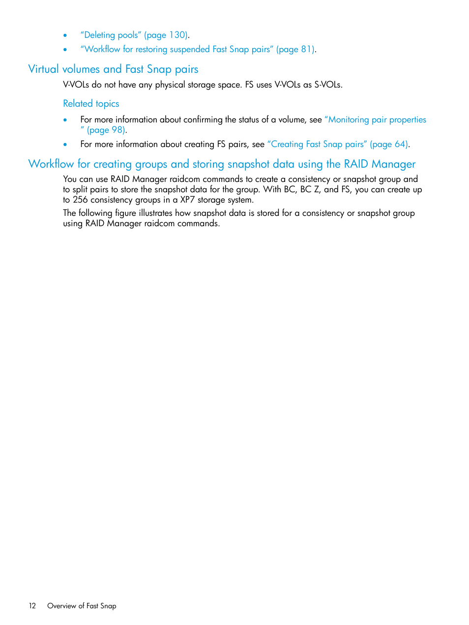 Virtual volumes and fast snap pairs | HP XP7 Storage User Manual | Page 12 / 197