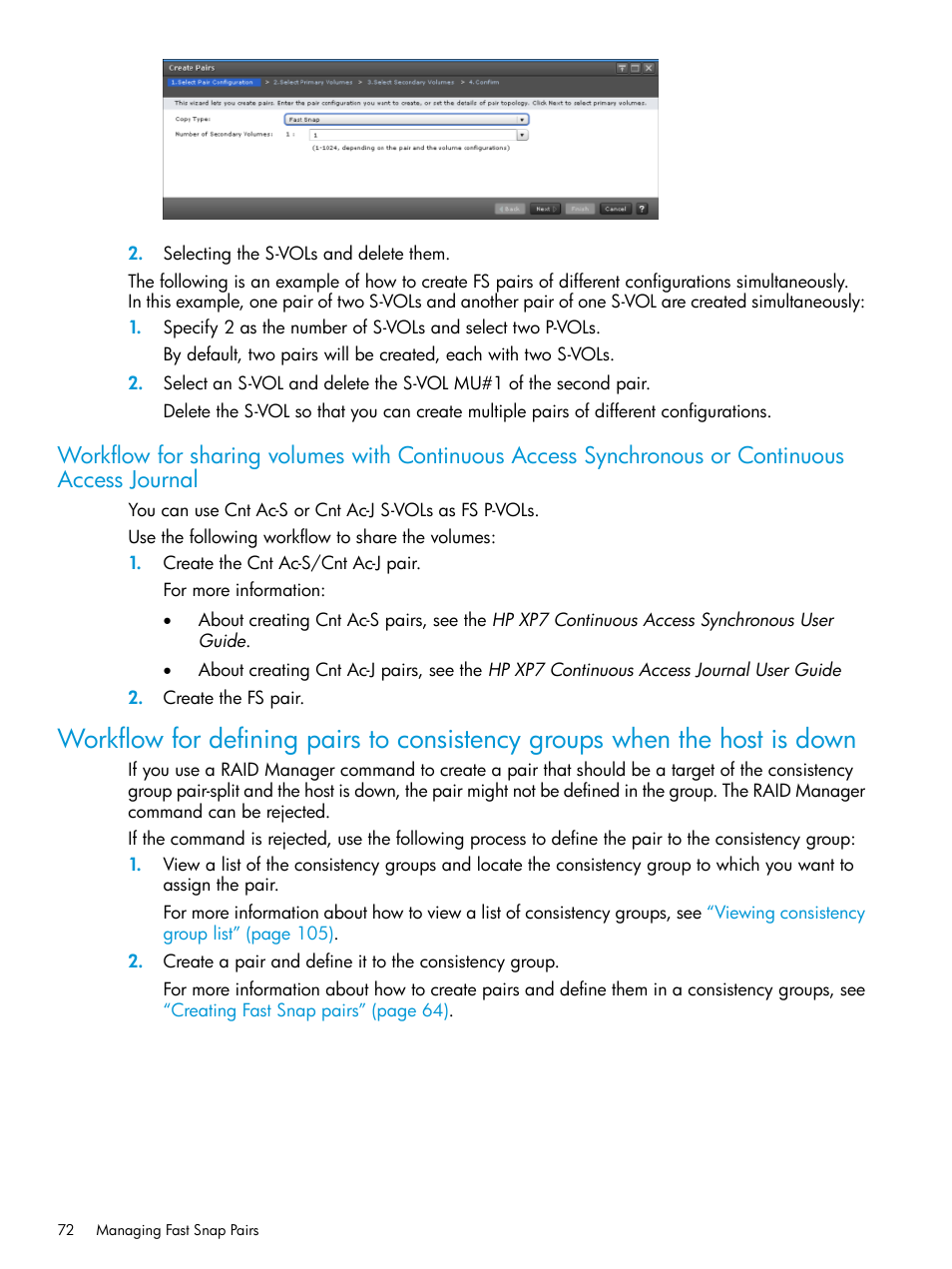 Workflow for defining pairs to | HP XP7 Storage User Manual | Page 72 / 197