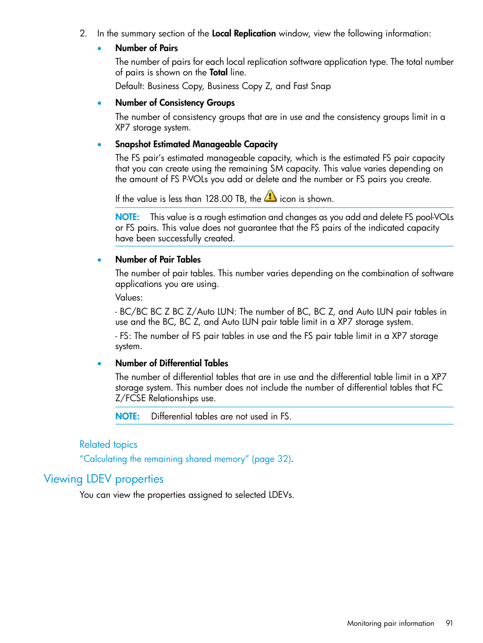 Viewing ldev properties | HP XP7 Storage User Manual | Page 91 / 197