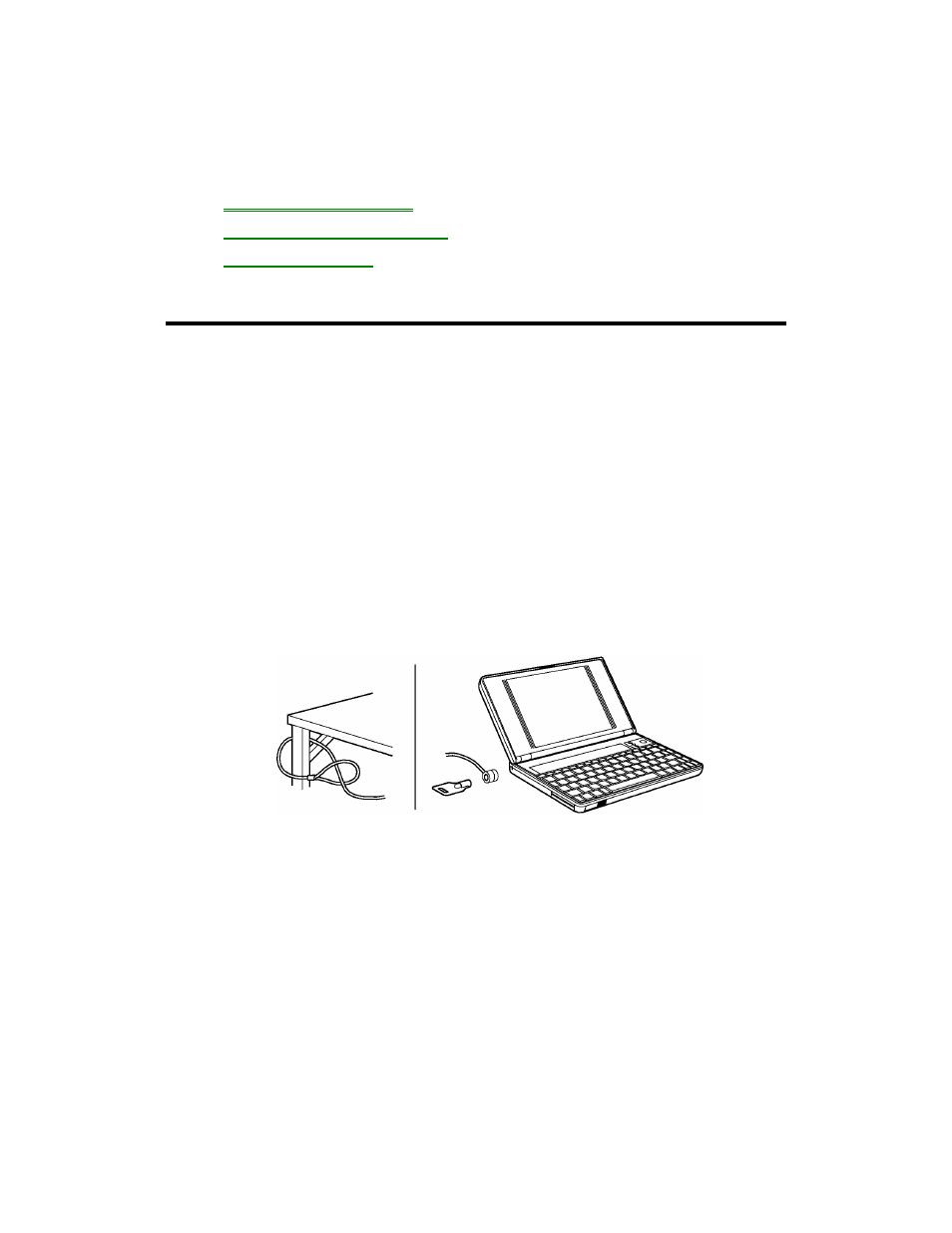 Protecting your omnibook, Attaching a security cable | HP OmniBook 800 Notebook PC User Manual | Page 32 / 67