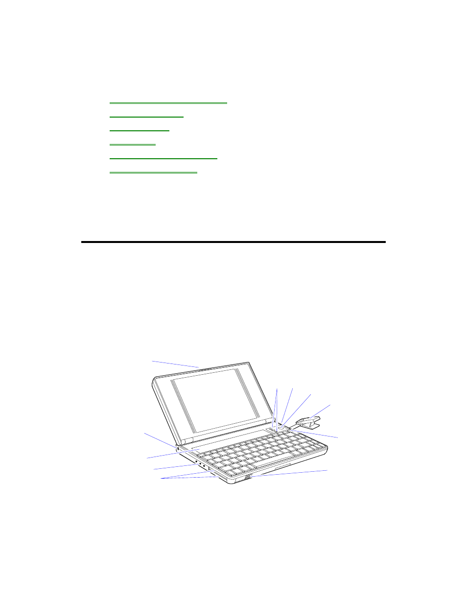 Getting comfortable, Identifying parts of the omnibook | HP OmniBook 800 Notebook PC User Manual | Page 6 / 67