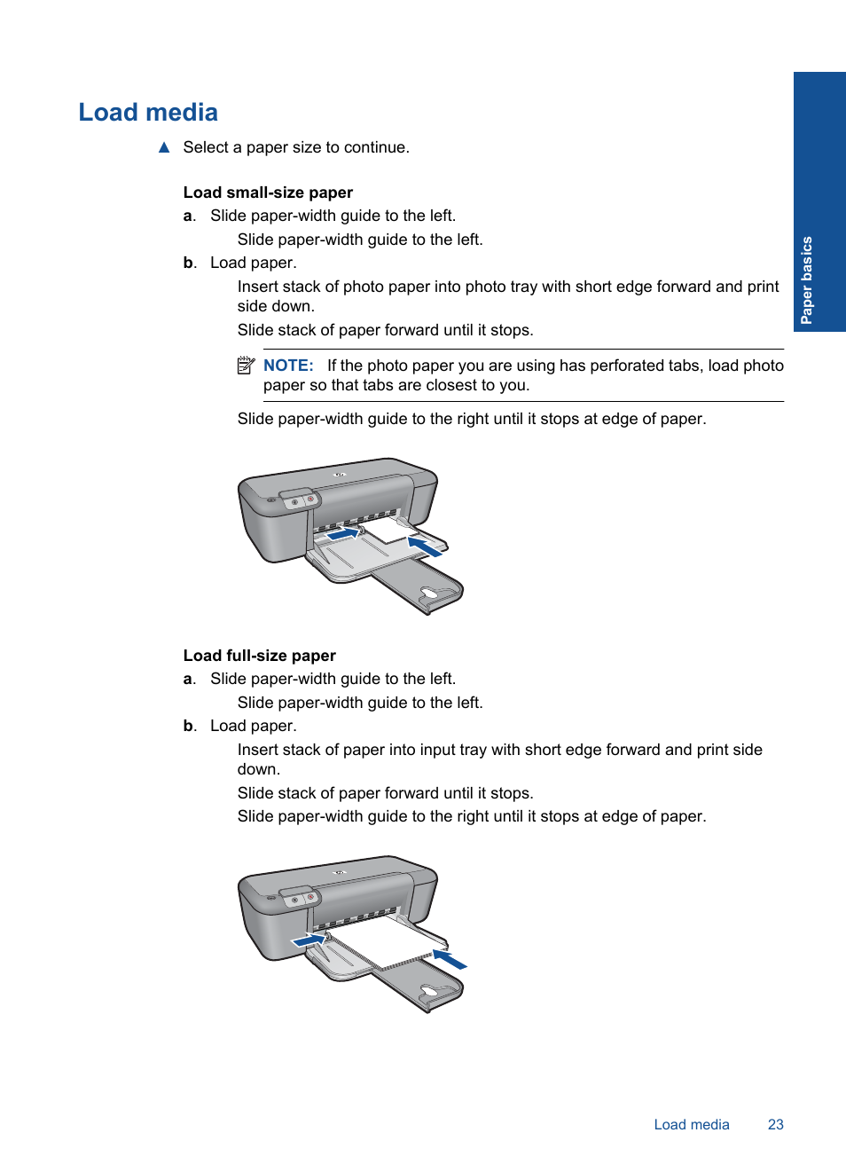 Load media | HP Officejet 4000 Printer - K210a User Manual | Page 25 / 60