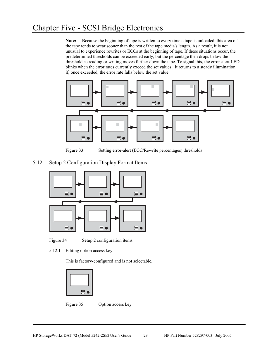 Chapter five - scsi bridge electronics, 12 setup 2 configuration display format items | HP NonStop G-Series User Manual | Page 27 / 43