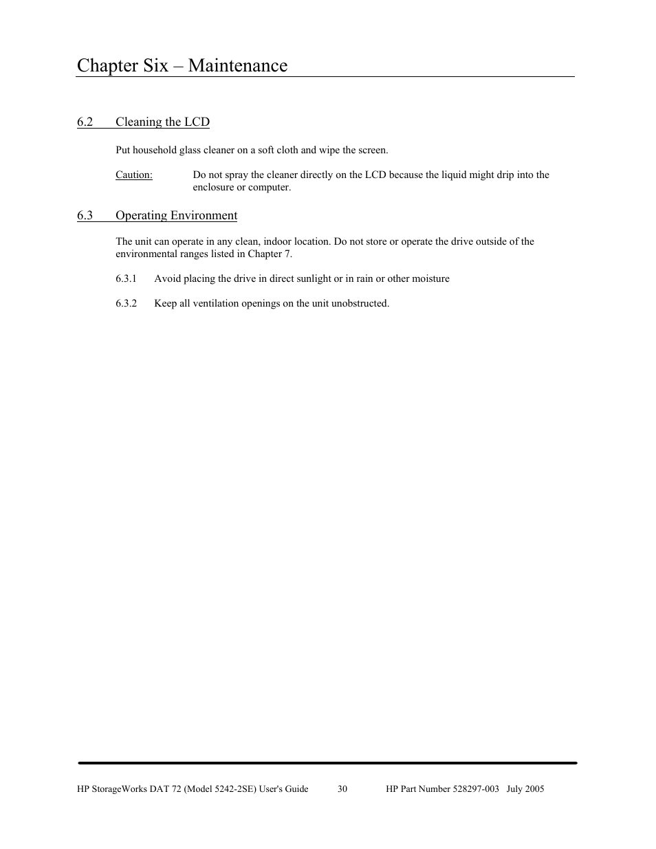 Chapter six – maintenance | HP NonStop G-Series User Manual | Page 34 / 43