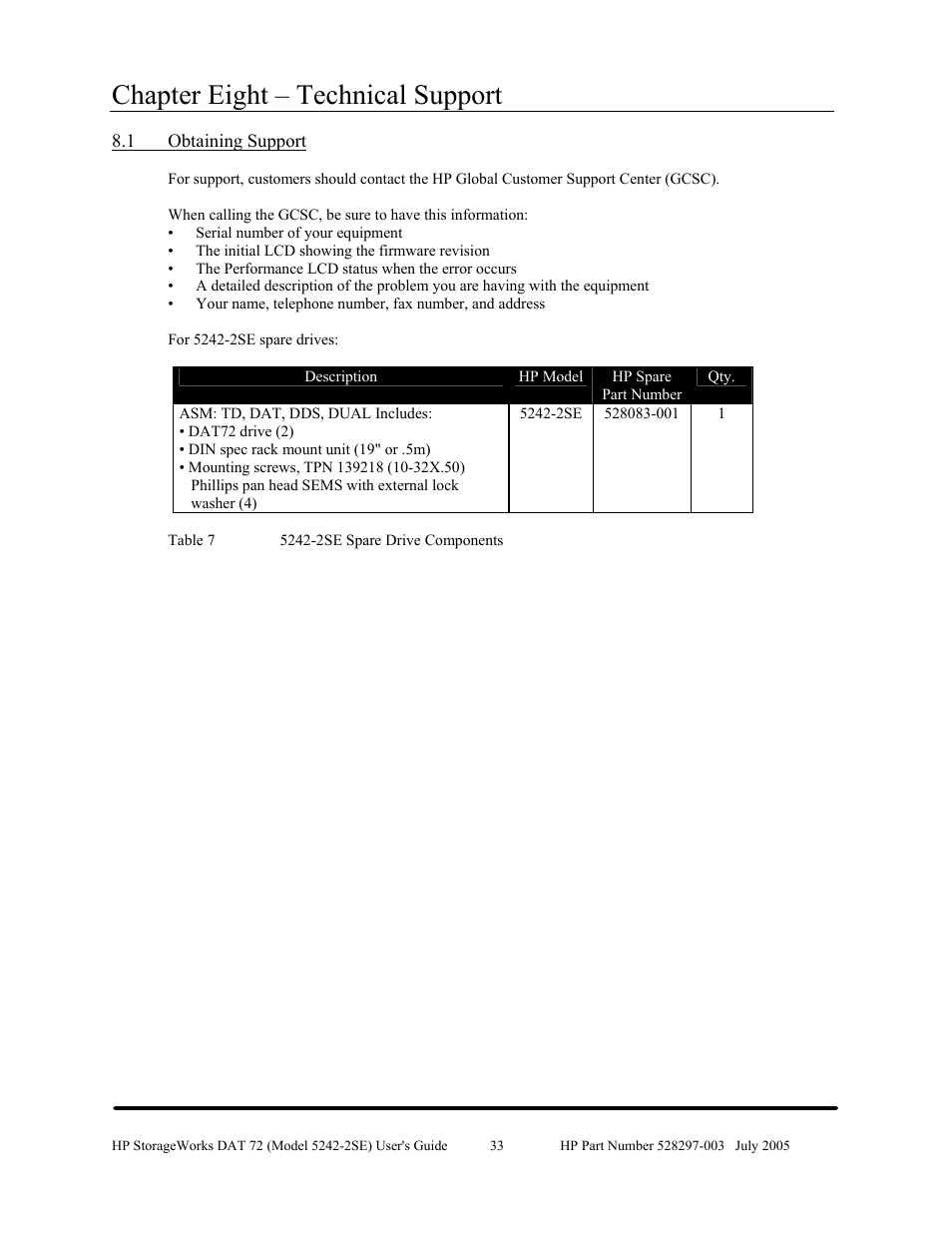 Chapter eight – technical support | HP NonStop G-Series User Manual | Page 37 / 43
