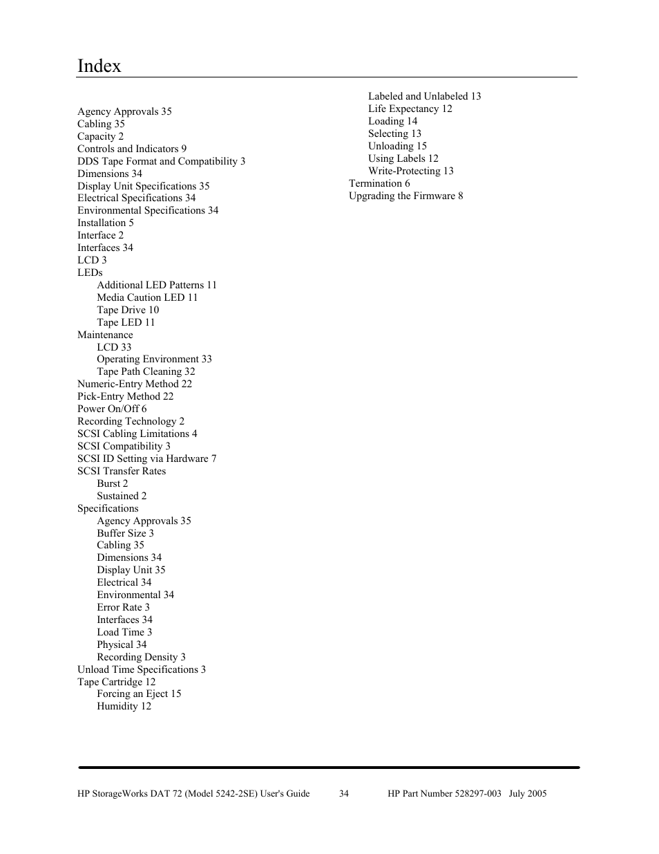 Index | HP NonStop G-Series User Manual | Page 38 / 43