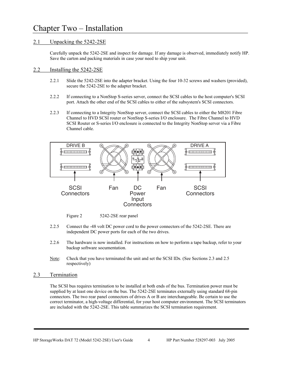 Chapter two – installation | HP NonStop G-Series User Manual | Page 8 / 43