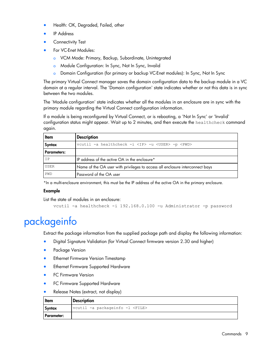 Packageinfo | HP Virtual Connect Flex-10 10Gb Ethernet Module for c-Class BladeSystem User Manual | Page 9 / 17